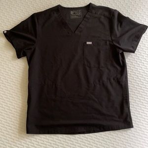 Figs Slim Fit Men’s Top and Bottom Scrub - Black